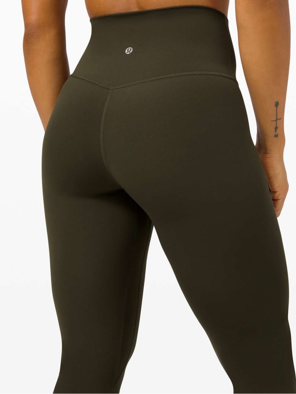 Lululemon Align High-Rise Dark Olive Nulu Full Length Leggings 28" Size 2